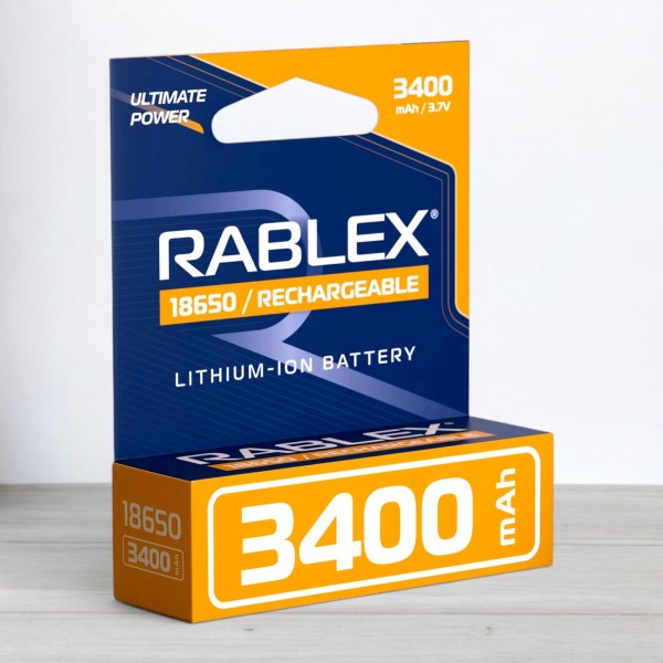 Акумулятор Rablex 18650 Li-ion, 3400mAh, 3,7V
